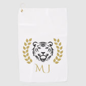 Tiger and Laurels Logo Golf Towel ゴルフタオル (正面)