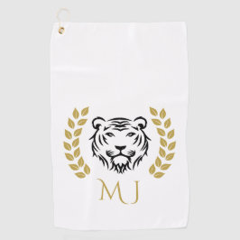 Tiger and Laurels Logo Golf Towel ゴルフタオル