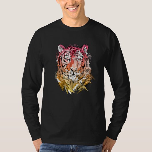 Tiger Animal Art Animal Lovers Premium Tシャツ (正面)