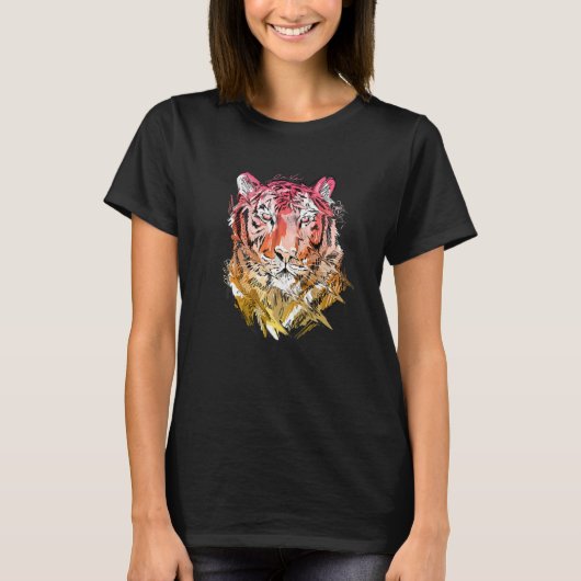Tiger Animal Art Animal Lovers Premium Tシャツ (正面)