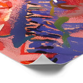 Tiger Art Print Dream Bigger - Colorful ポスター (角)