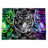 Tiger Artworkカッコいい -大きな猫 – タイガー抱き枕 ラージペーパーバッグ (正面)