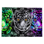 Tiger Artworkカッコいい -大きな猫 – タイガー抱き枕 ラージペーパーバッグ (裏面)