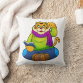 Tiger asおたくwith Book クッション (ブランケット)