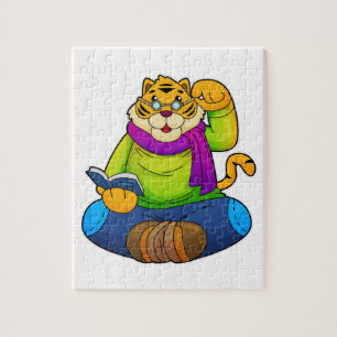 Tiger asおたくwith Book ジグソーパズル
