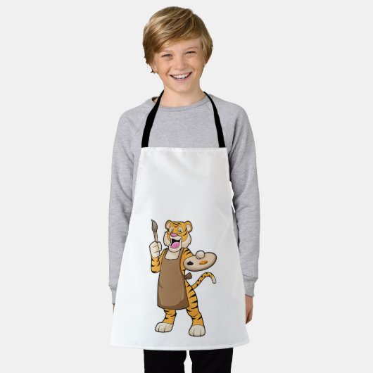 Tiger at絵を描とBrush絵を描の比較 エプロン (着用した状態)