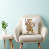 Tiger at絵を描とBrush絵を描の比較 クッション (椅子)