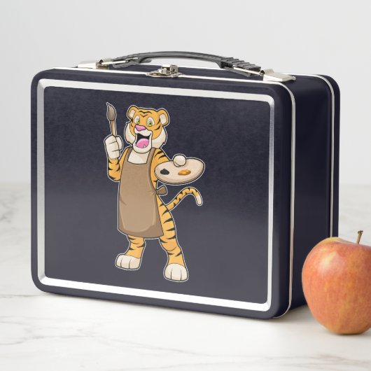 Tiger at絵を描とBrush絵を描の比較 メタルランチボックス (インサイチュ)