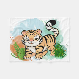 Tiger Baby フリースブランケット