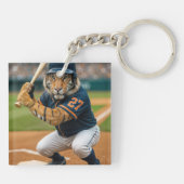 Tiger Baseball Player #27 Up To Bat キーホルダー (裏面)