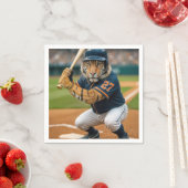 Tiger Baseball Player #27 Up To Bat スタンダードカクテルナプキン (インサイチュ)