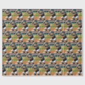 Tiger Baseball Player #27 Up To Bat ラッピングペーパー (フラット)