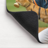 Tiger Baseball Player Up To Bat マウスパッド (コーナー)