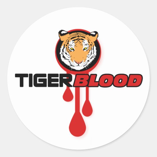 Tiger Blood Round Sticker ラウンドシール (正面)