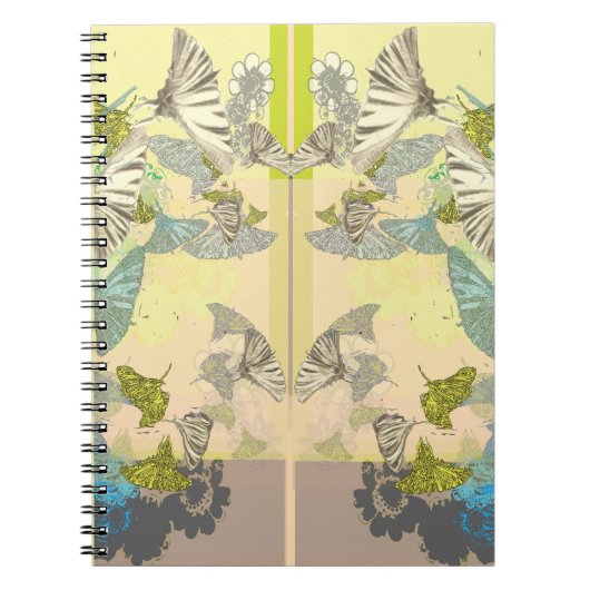 Tiger Butterfly Spiral Photo Notebook ノートブック (正面)