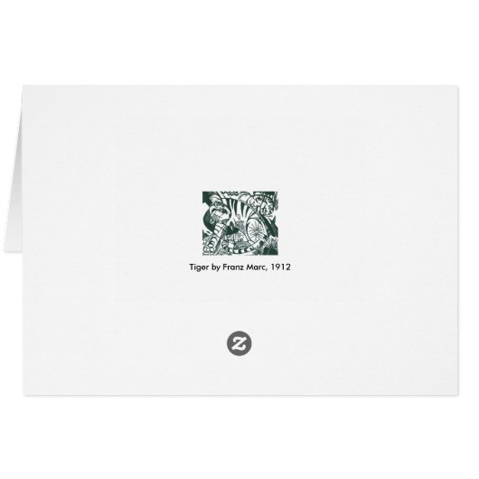 Tiger by Franz Marc、ヴィンテージ表現主義アート (裏面横)