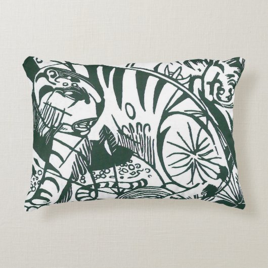 Tiger by Franz Marc、ヴィンテージ表現主義アート アクセントクッション (正面)