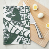 Tiger by Franz Marc、ヴィンテージ表現主義アート キッチンタオル (四つ折り)