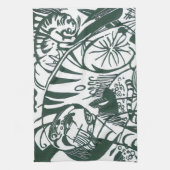 Tiger by Franz Marc、ヴィンテージ表現主義アート キッチンタオル (縦)