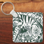 Tiger by Franz Marc、ヴィンテージ表現主義アート キーホルダー (正面)