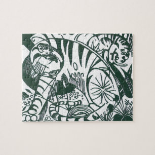 Tiger by Franz Marc、ヴィンテージ表現主義アート ジグソーパズル