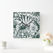 Tiger by Franz Marc、ヴィンテージ表現主義アート スクエア壁時計 (ホーム)