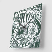 Tiger by Franz Marc、ヴィンテージ表現主義アート スクエア壁時計 (傾斜)