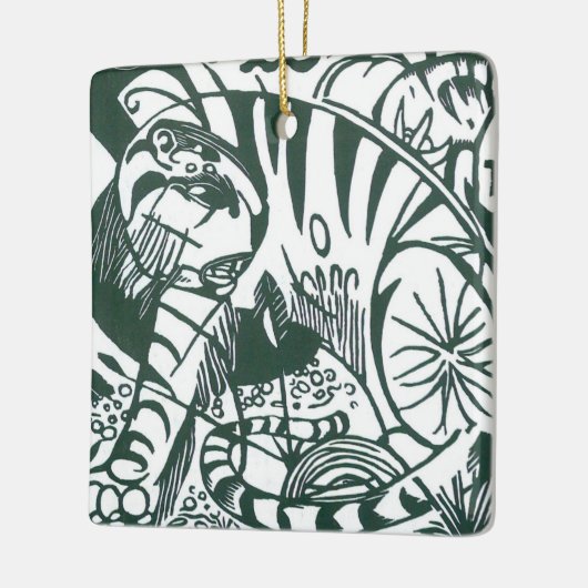 Tiger by Franz Marc、ヴィンテージ表現主義アート セラミックオーナメント (左)