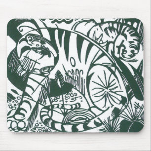 Tiger by Franz Marc、ヴィンテージ表現主義アート マウスパッド