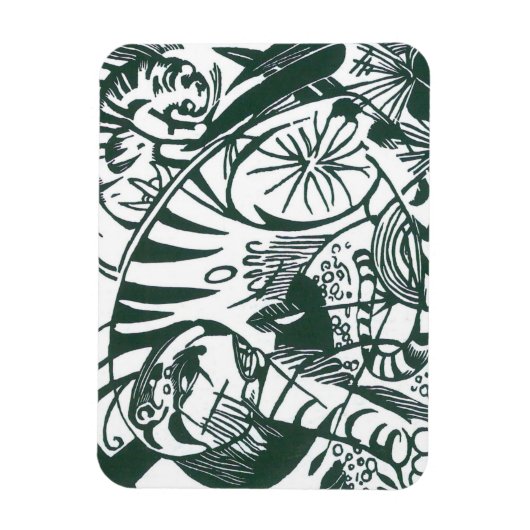 Tiger by Franz Marc、ヴィンテージ表現主義アート マグネット (縦)