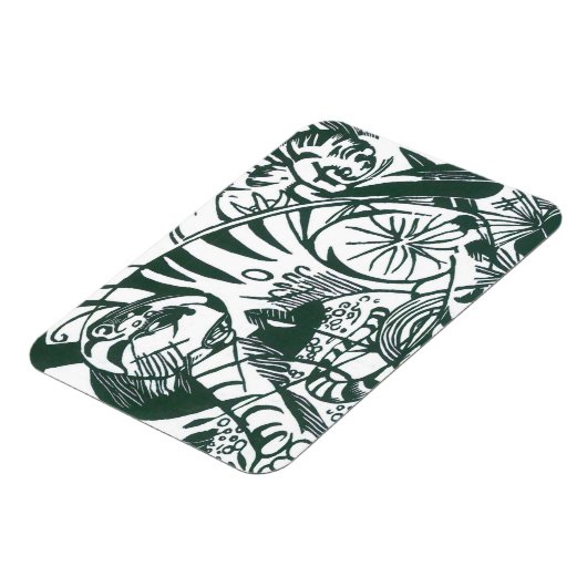 Tiger by Franz Marc、ヴィンテージ表現主義アート マグネット (左側)