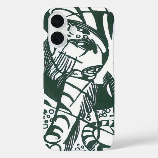 Tiger by Franz Marc、ヴィンテージ表現主義アート Case-Mate iPhoneケース (裏面)