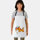 Tiger cat as Shark in Water.PNG エプロン (インサイチュ)