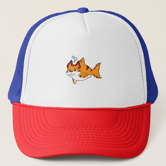 Tiger cat as Shark in Water.PNG キャップ (正面)