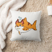 Tiger cat as Shark in Water.PNG クッション (ブランケット)
