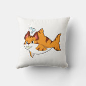 Tiger cat as Shark in Water.PNG クッション (裏面)