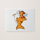 Tiger cat as Shark in Water.PNG ジグソーパズル (横)