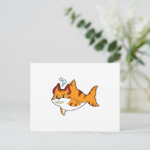 Tiger cat as Shark in Water.PNG ポストカード (スタンド正面)