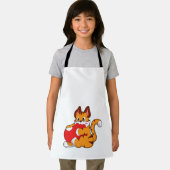 Tiger cat at Love with ハート.PNG エプロン (インサイチュ)