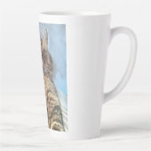 Tiger Cat Illustration Design カフェラテマグ (右)