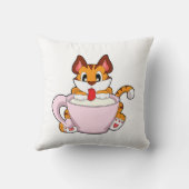 Tiger cat with Cup of Milk.PNG クッション (裏面)