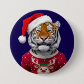 Tiger Christmas Button 缶バッジ (正面)