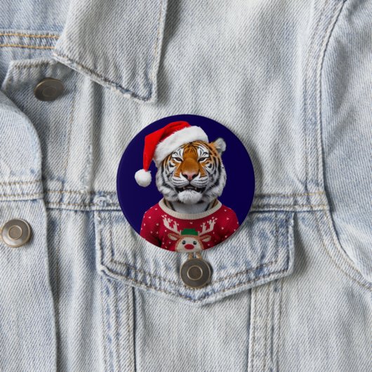 Tiger Christmas Button 缶バッジ (インサイチュ)
