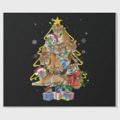 Tiger Christmas Tree Snow Funny Tiger Xmas Gift ラッピングペーパー (フラット)