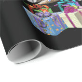 Tiger Christmas Tree Snow Funny Tiger Xmas Gift ラッピングペーパー (ロールコーナー)