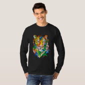 Tiger colourful animal art animal lovers tiger tシャツ (正面フル)