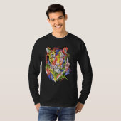 Tiger colourful art animal lovers artwork tシャツ (正面フル)