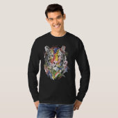 Tiger Colourful Art Animal Lovers Tシャツ (正面フル)