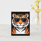 Tiger Costume For Men Women Boys Zoo Tiger Print T カード (黄色い花)