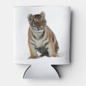 Tiger Cub in the Snow Photograph 缶クーラー (正面)